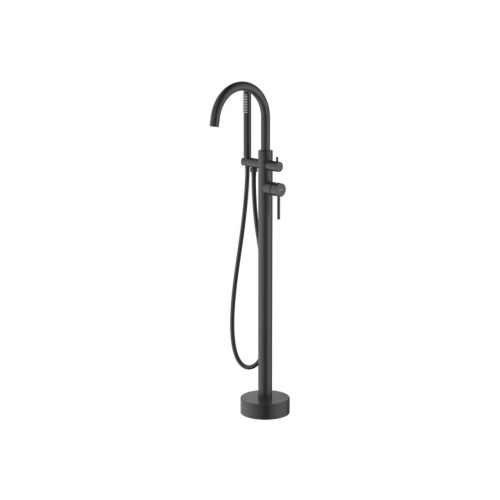 изображение смеситель для ванны напольный aquatek европа, матовый черный aq1345mb