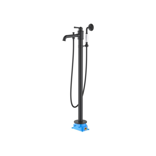 изображение смеситель для ванны aquatek классик, напольный, внешняя и скрытая часть, матовый черный aq1545mb