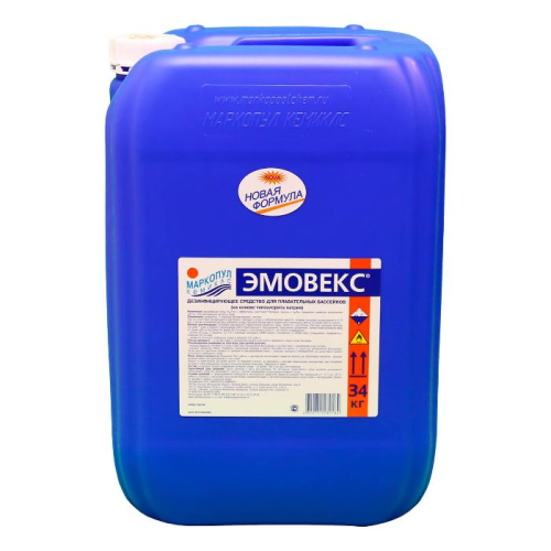 картинка ЭМОВЕКС-новая формула, 30л(34кг) канистра, жидкий хлор для дезинфекции воды от магазина Сантехстрой