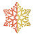 картинка Елочная фигура Снежинка сказочная 40 см,  цвет красный/золотой от магазина Сантехстрой
