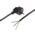 картинка Шнур электрический с вилкой ПВС 3х1,0 мм2 5м (черный) REXANT от магазина Сантехстрой
