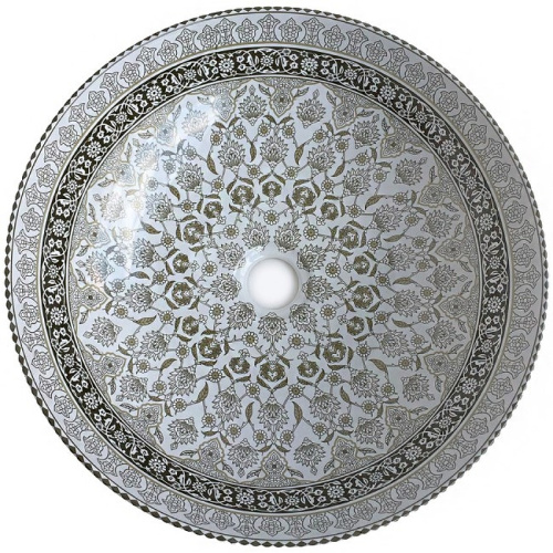 картинка Раковина-чаша Bronze de Luxe Марракеш 40 1008G Белый глянец с декором от магазина Сантехстрой