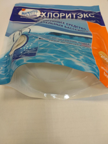 картинка ХЛОРИТЭКС, 0,2кг пакет, гранулы для текущей и ударной дезинфекции воды от магазина Сантехстрой