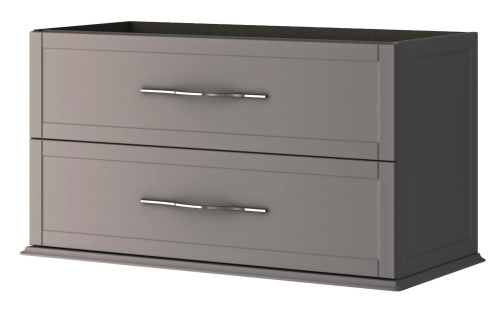 картинка Тумба под раковину TIFFANY с двумя выдвижными ящиками доводчиками 55243 Grigio Nuvola, 100x46x55 от магазина Сантехстрой