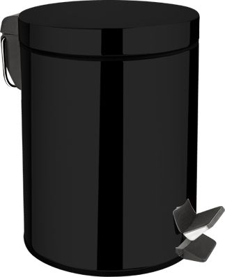 картинка 8074MB Ведро для мусора 12 литров Aquanet, черный матовый (264927) от магазина Сантехстрой