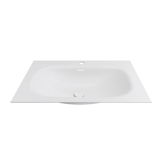 картинка Раковина из авиаля Oliveeka M115W80 белый мат от магазина Сантехстрой