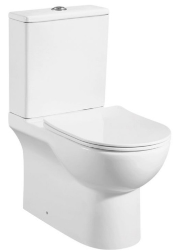 картинка Напольный унитаз - компакт AZARIO Ambra 645x370x815, безободковый в комплекте сиденьем микролифт (AZ-848) от магазина Сантехстрой