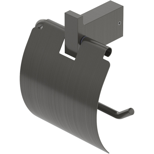 картинка Держатель туалетной бумаги Cezares Slider SLIDER-PH-GM с крышкой Оружейная сталь от магазина Сантехстрой