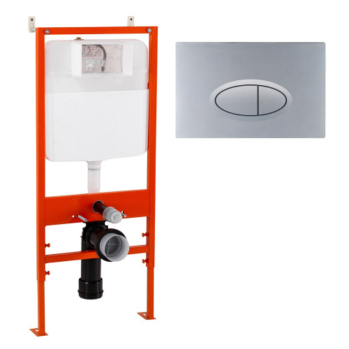 картинка Комплект 2 в 1 Система инсталляции для унитазов BelBagno BB026 с кнопкой смыва BB050CR.MAT от магазина Сантехстрой