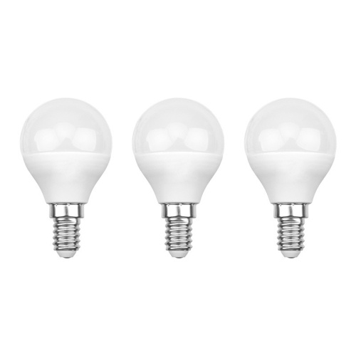 картинка Лампа светодиодная REXANT Шарик (GL) 7.5 Вт E14 713 Лм 4000 K нейтральный свет (3 шт. /уп. ) от магазина Сантехстрой