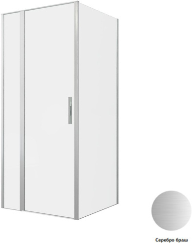 картинка Душевой уголок Allen Brau Priority 90x90 3.31026.BA + 3.31044.BA серебро браш от магазина Сантехстрой