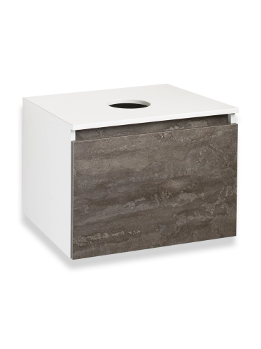 картинка Тумба под раковину Runo железный камень Бари 60 (00-00001378) от магазина Сантехстрой