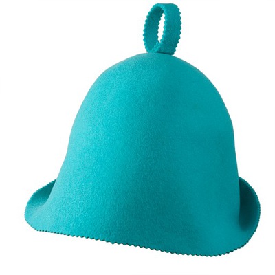 картинка Колпак банный "Сауна" фетр цвет голубой арт.с-272-фф2 от магазина Сантехстрой