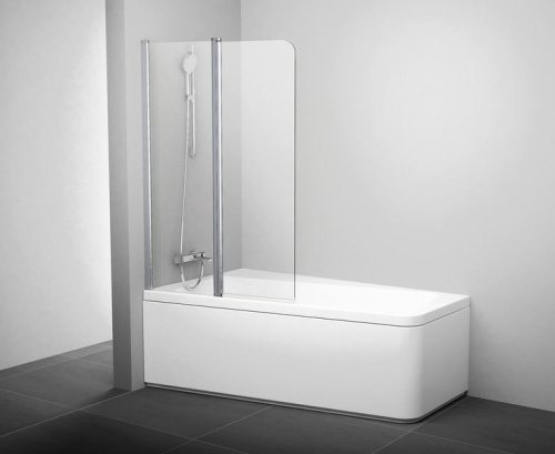 картинка Шторка для ванны Ravak 10CVS2-100 L сатин+транспарент от магазина Сантехстрой