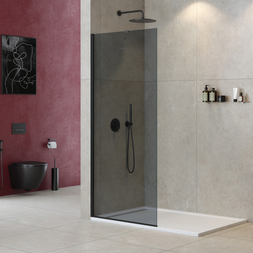 картинка Душевая перегородка универсальная LIBERTA-L-1-TB-110-GR-NERO от магазина Сантехстрой