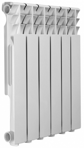 картинка Радиатор Azario al500/80/6 Белый 6 секций от магазина Сантехстрой