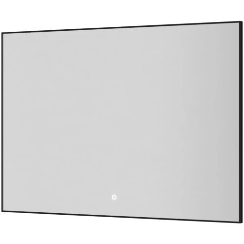 картинка Зеркало Armadi Art 543-120-B 120x70 см, с LED-подсветкой, сенсорным выключателем, диммером, антизапотеванием, черный матовый от магазина Сантехстрой