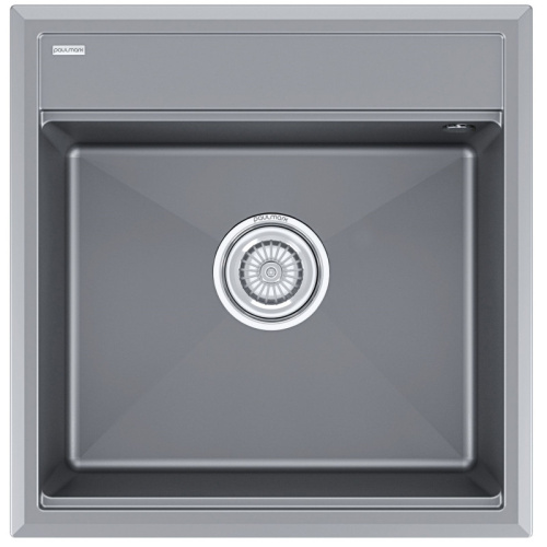 картинка Мойка кварцевая STEPIA-500, PM115051-GRM , серый металлик, 500х510, Paulmark от магазина Сантехстрой
