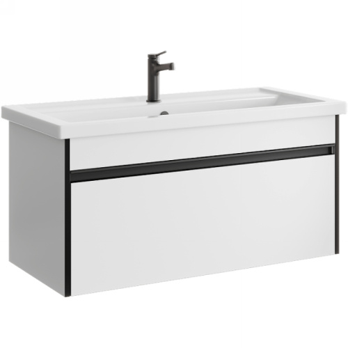 картинка Тумба под раковину Aqwella Urban 100 URB0110W подвесная Белая от магазина Сантехстрой