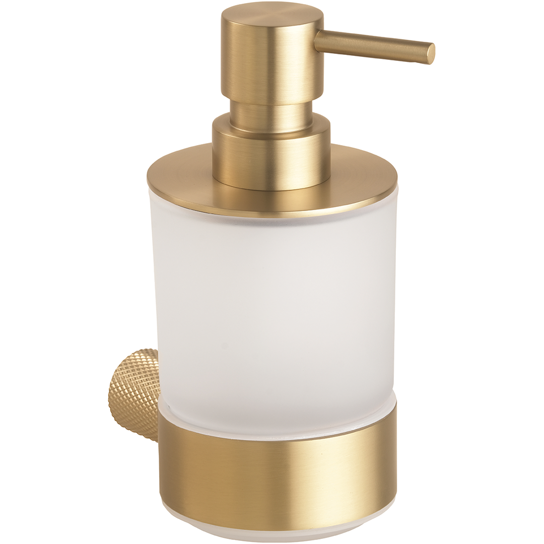 картинка AURIA Дозатор для жидкого мыла, 200 мл, матововое золото-шампань от магазина Сантехстрой