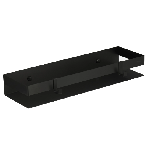 картинка Полка для душа прямая Lemark SHELF LINE 400 мм из нерж. стали с крючками, черный (9772053) от магазина Сантехстрой