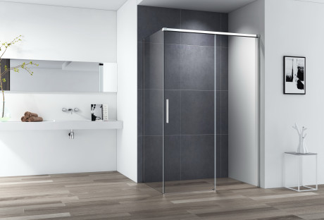 картинка Душевой уголок 120х80 см Cezares DUET SOFT-M-AH-1-120/80-C-Cr прозрачное от магазина Сантехстрой