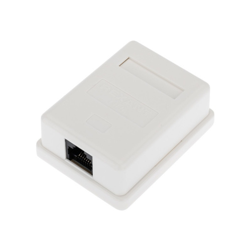 картинка Розетка компьютерная внешняя,  1-порт UTP RJ-45 (8P8C),  CAT 6 REXANT от магазина Сантехстрой