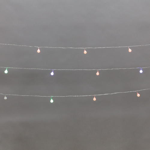 картинка Гирлянда светодиодная Шарики 5м,  20LED,  IP20, прозрачный провод,  свечение мульти (RG/RB),  мигание,  230В NEON-NIGHT от магазина Сантехстрой