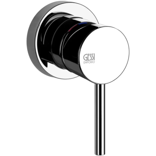 картинка Gessi Emporio Via tortona Внешние части для настенного смесителя на 1 позицию, цвет: Chrome от магазина Сантехстрой