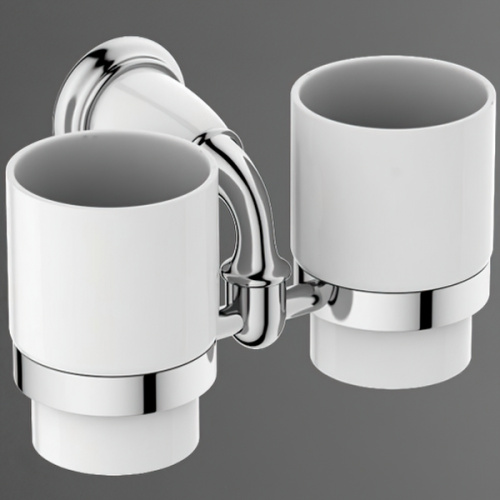 картинка Стакан для зубных щеток Art&Max Bianchi AM-E-2602-D двойной Хром от магазина Сантехстрой