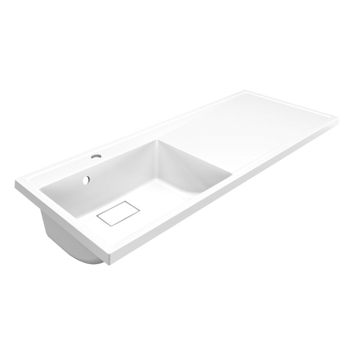 картинка Раковина Azario Paola Magenta 1200 L левосторонняя, литьевой мрамор, белый (CS00078451) от магазина Сантехстрой