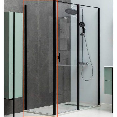 картинка Душевая стенка Allen Brau Priority 80 3.31015.BBA профиль Черный брашированный стекло прозрачное от магазина Сантехстрой