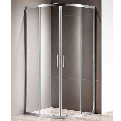 картинка Душевой уголок Cezares Silder 100х100 SLIDER-R-2-90/100-C-Cr профиль Хром стекло прозрачное от магазина Сантехстрой