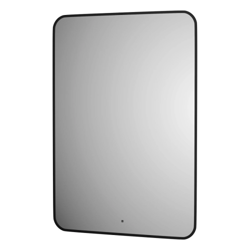 картинка Зеркало Defesto AURA DF 2969R 70х100 см, с LED-подсветкой, инфракрасный выключатель, нейтральный белый свет, рама черная от магазина Сантехстрой