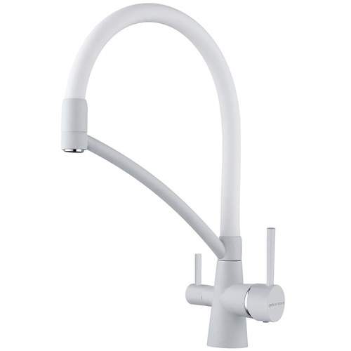 картинка смеситель для кухни paulmark siegen si213111-431tw белый