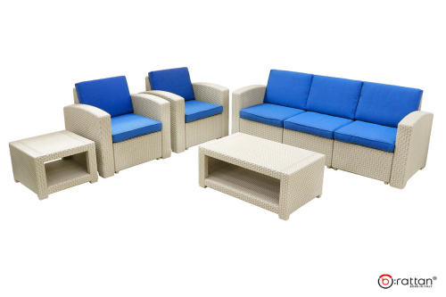 картинка B:Rattan Комплект мебели Rattan Premium 5, СЕРЫЙ от магазина Сантехстрой