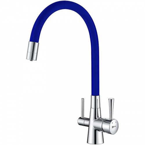 картинка смеситель для кухни lemark lm3075c-blue синий