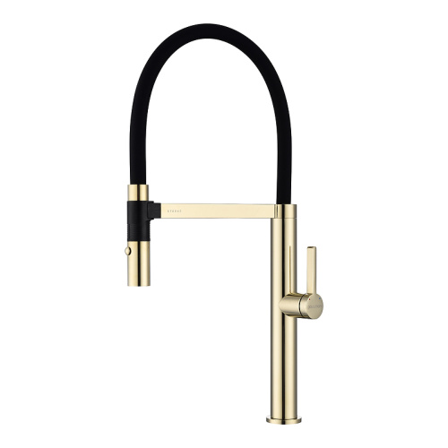 картинка смеситель для кухни paulmark leader le214101-g золото