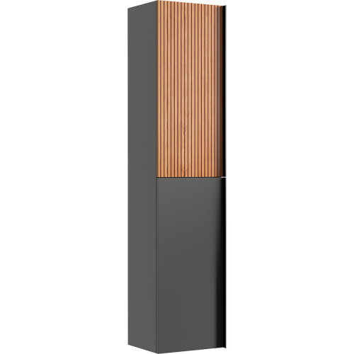 картинка Шкаф пенал Sancos Delta 35 PDL35GR подвесной Дуб красный Графит от магазина Сантехстрой