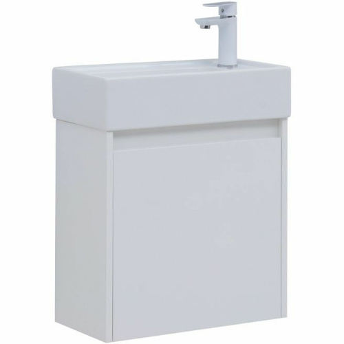 картинка Тумба с раковиной Aquanet Nova Lite 50 302522 подвесная Белый глянец от магазина Сантехстрой