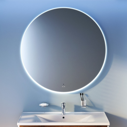 картинка M85MOX41001S X-Joy Зеркало круг с интерьерной Led подсветкой, ИК-сенсорром, 100 см от магазина Сантехстрой