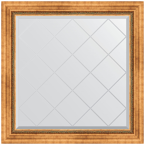 картинка Зеркало Evoform Exclusive-G 86х86 BY 4318 с гравировкой в багетной раме - Римское золото 88 мм от магазина Сантехстрой