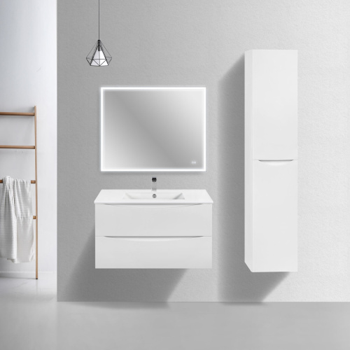 картинка Тумба под раковину Mia Slim 900 подвесная, 2 выкатных ящика soft close, G.White от магазина Сантехстрой