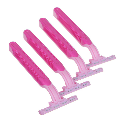 картинка PROWAY Станки для бритья женские с тройным лезвием, силикон, пластик, 4шт от магазина Сантехстрой