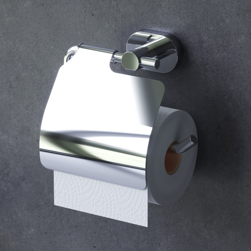 картинка A74341400 Sense L, Держатель для туалетной бумаги с крышкой, хром от магазина Сантехстрой