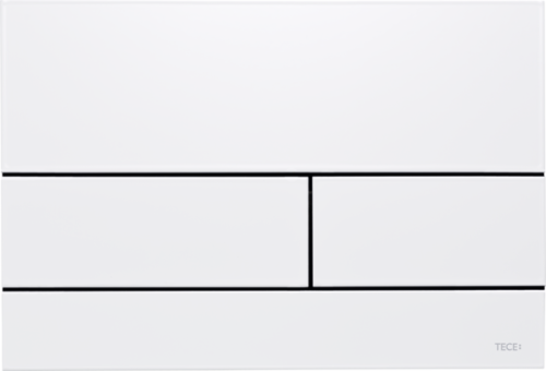 картинка Клавиша смыва, TECE, TECEsquare II, назначение-для унитаза, ширина, мм-220, глубина, мм-30, высота, мм-150, тип смыва-двойной, тип управления-механический, материал-металл, цвет-белый глянцевый от магазина Сантехстрой