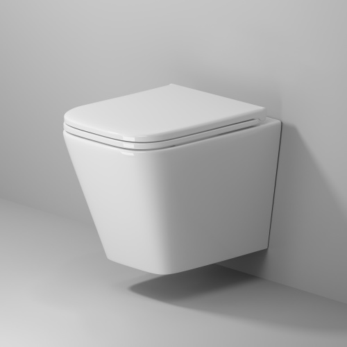 картинка Унитаз подвесной Niagara Atrio NG-9303 (520х306х365) безободковый с тонкой крышкой,микролифт,1 место от магазина Сантехстрой