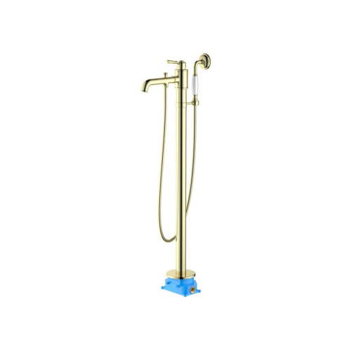 изображение смеситель для ванны aquatek классик, напольный, внешняя и скрытая часть, полир. золото aq1545pg