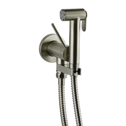 картинка Gattoni Набор Гигиенический душ со встроенным смесителем, цвет: никель шлифованный от магазина Сантехстрой