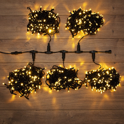 картинка Гирлянда LED ClipLight 24V,  5 нитей по 20 метров,  цвет диодов ТЕПЛЫЙ БЕЛЫЙ,  Flashing (Теплый белый) от магазина Сантехстрой
